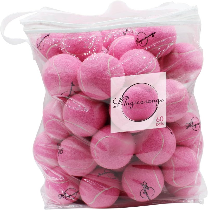 Magicorange Tennis Balls, 60 Pack Advanced Training Tennis Balls Practice Ball, Pet Dog Playing Balls,Good for Beginner Training Ball - Image 2